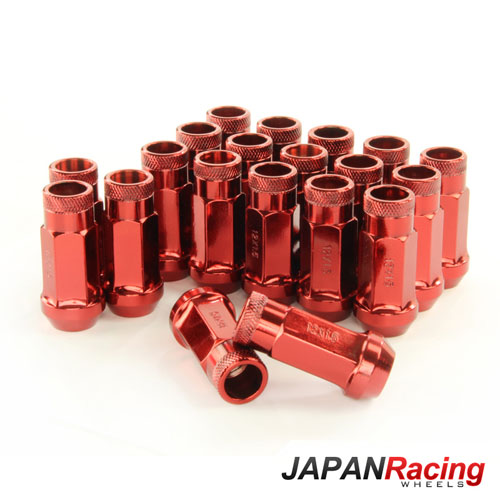 Japan Racing Lug Nuts Schmiedestahl Lang Rot - M12x1.5  20 Stck